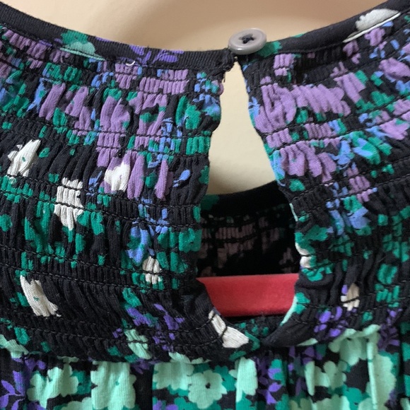 LOFT  Floral Smocked Flounce Dress - Size Small - Picture 9 of 14